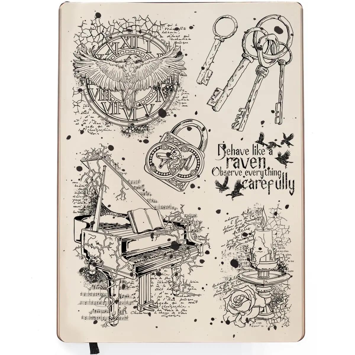 Ciao Bella Clear Stamp Set 6X8 Gothika 2