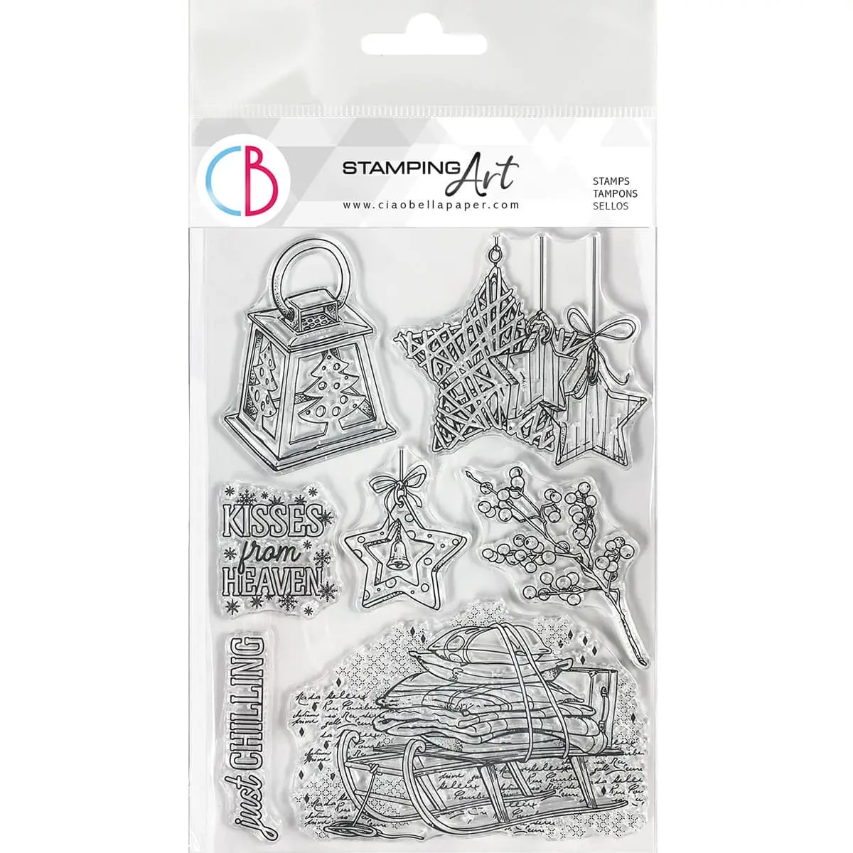 Ciao Bella Clear Stamp Set 6X8 Winter Chill 1