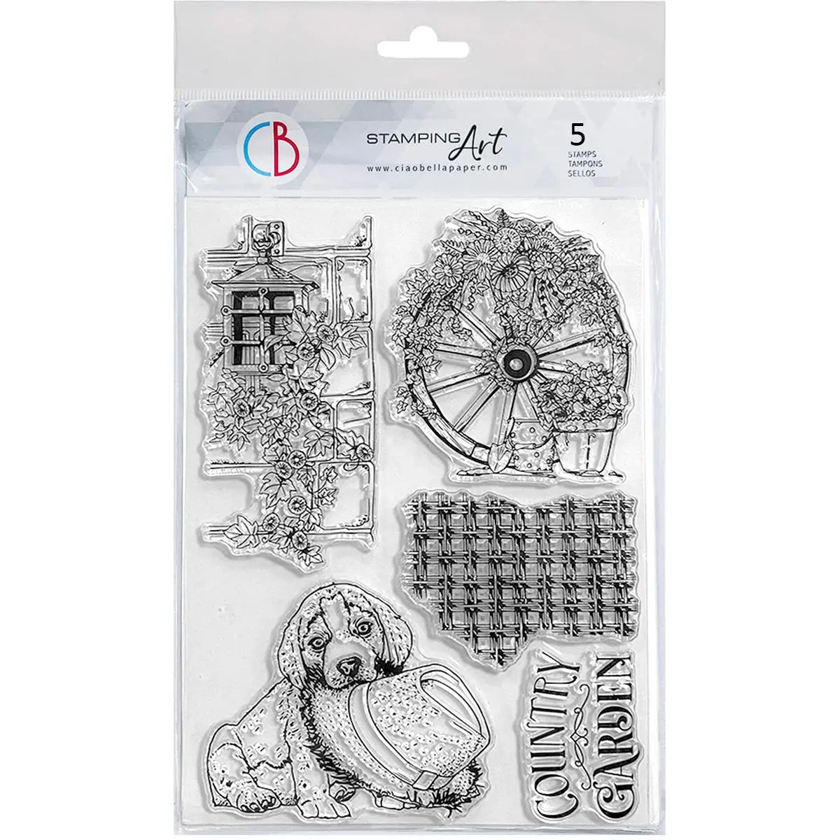 Ciao Bella Clear Stamp Set 6"X8" Country Life 1