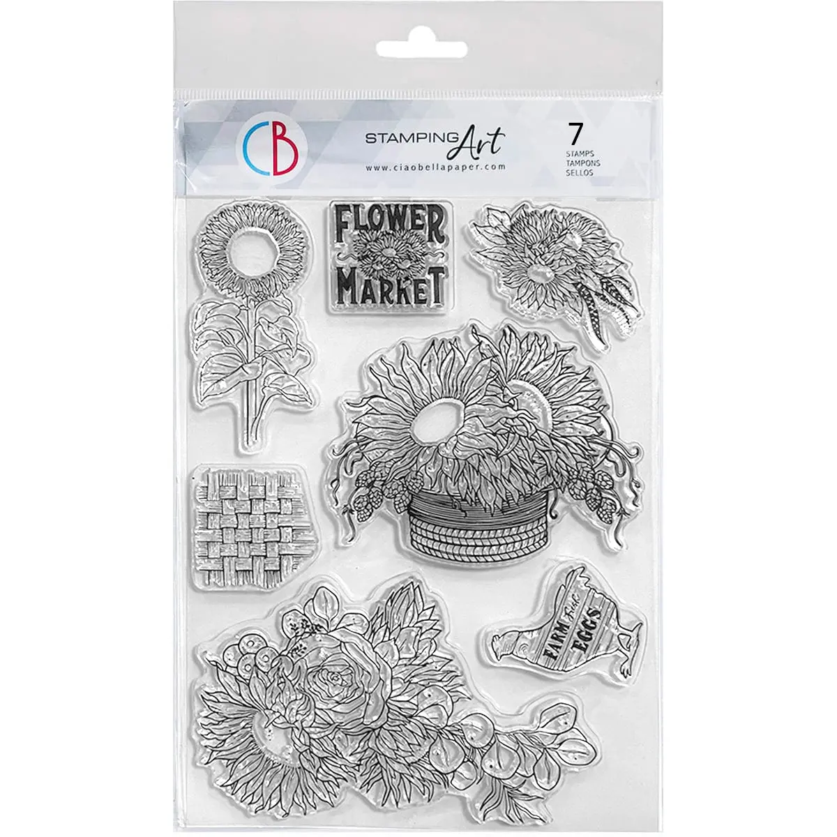Ciao Bella Clear Stamp Set 6"X8" Into My Garden 1