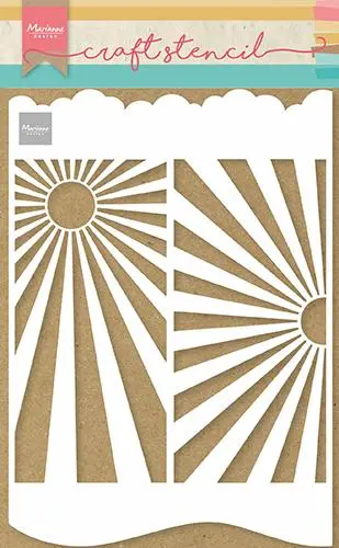 Craft Stencil Slimline Sunburst - A4 1