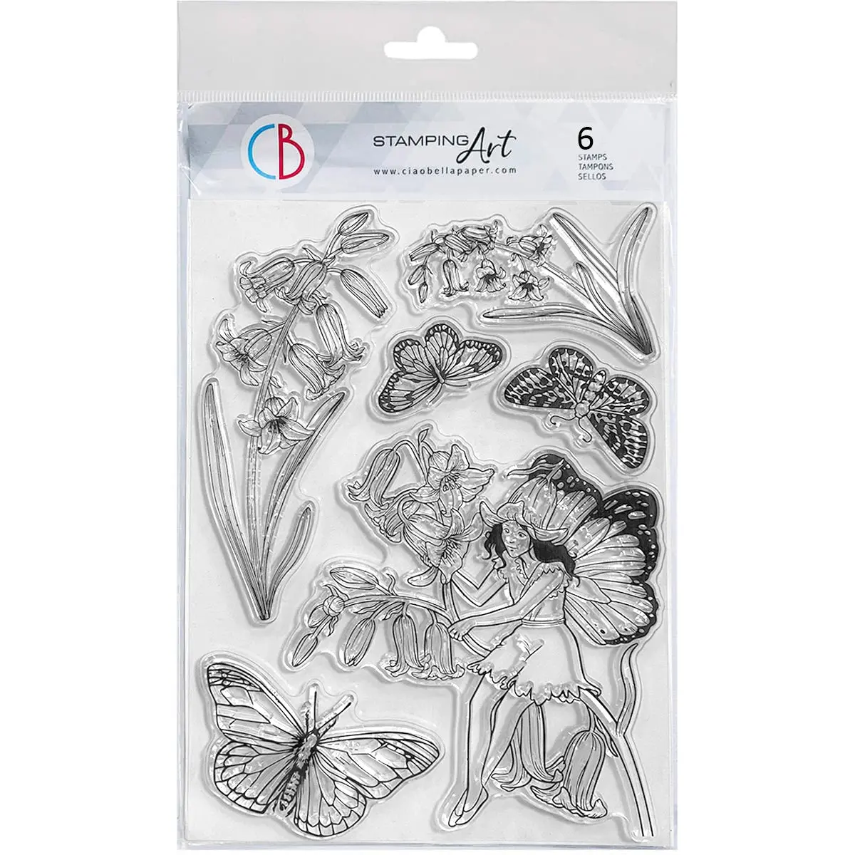Ciao Bella Clear Stamp Set 6"X8" Fairy Of Happiness 1