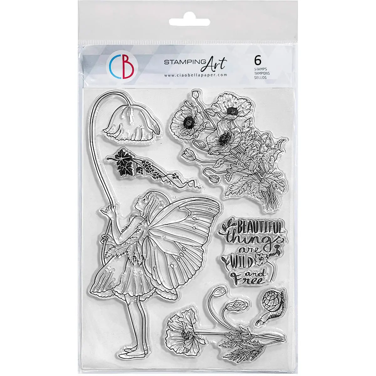 Ciao Bella Clear Stamp Set 6"X8" Nature Fairy 1