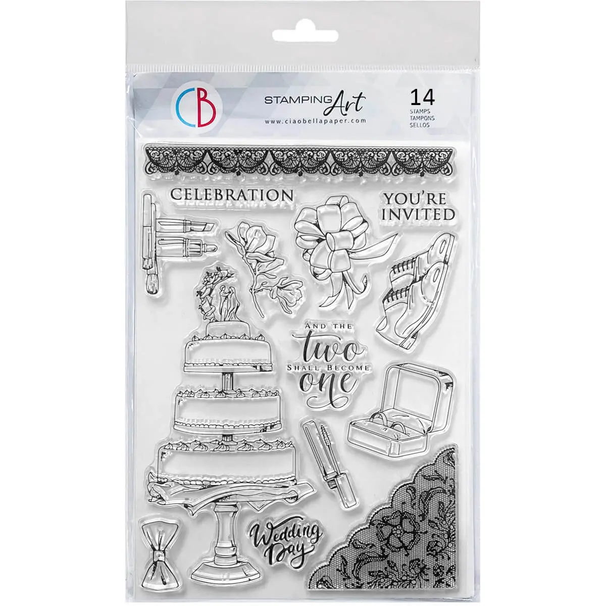 Clear Stamp Set 6"X8" The Wedding Day 1