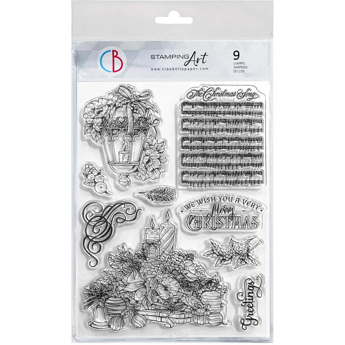 Ciao Bella Clear Stamp Set 6"X8" Bouquets And Luxury Ornaments 1
