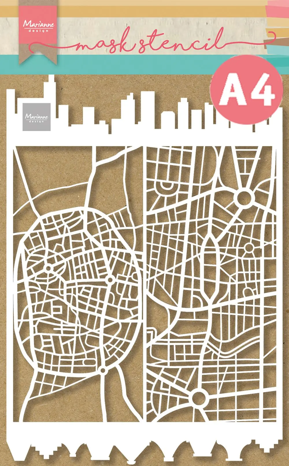 Marianne Design Mask Stencil - A4 - Slimline City 1