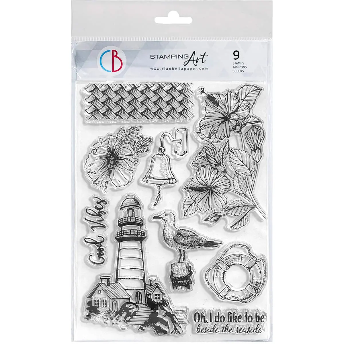 Ciao Bella Clear Stamp Set 6"X8" Ocean Breeze 1