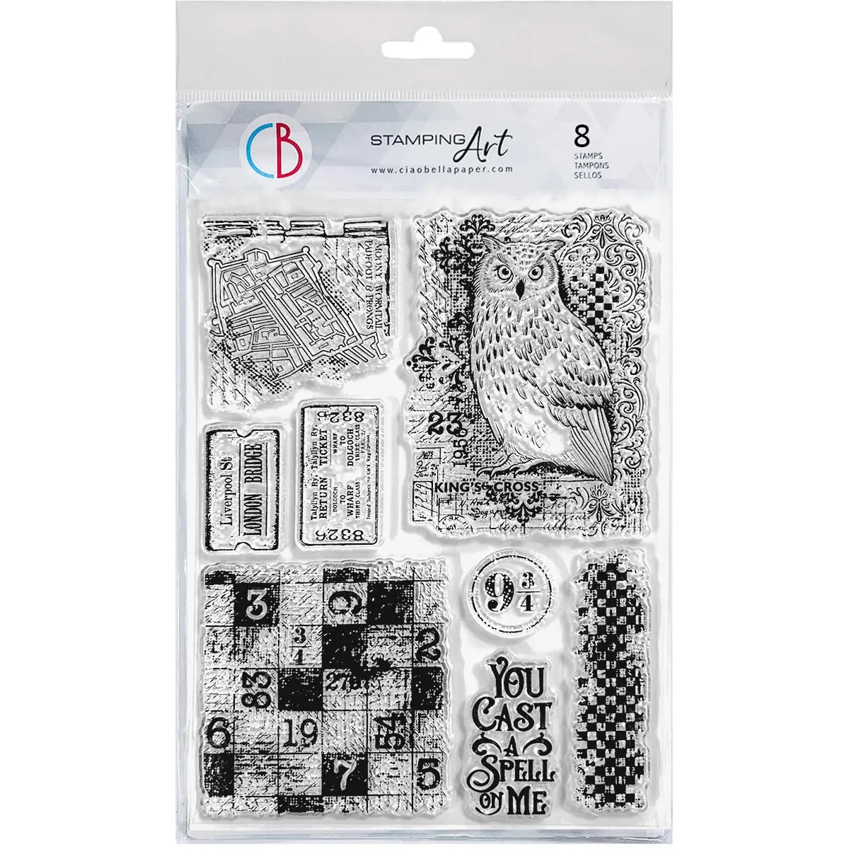 Clear Stamp Set 6"X8" Magic Spell 1