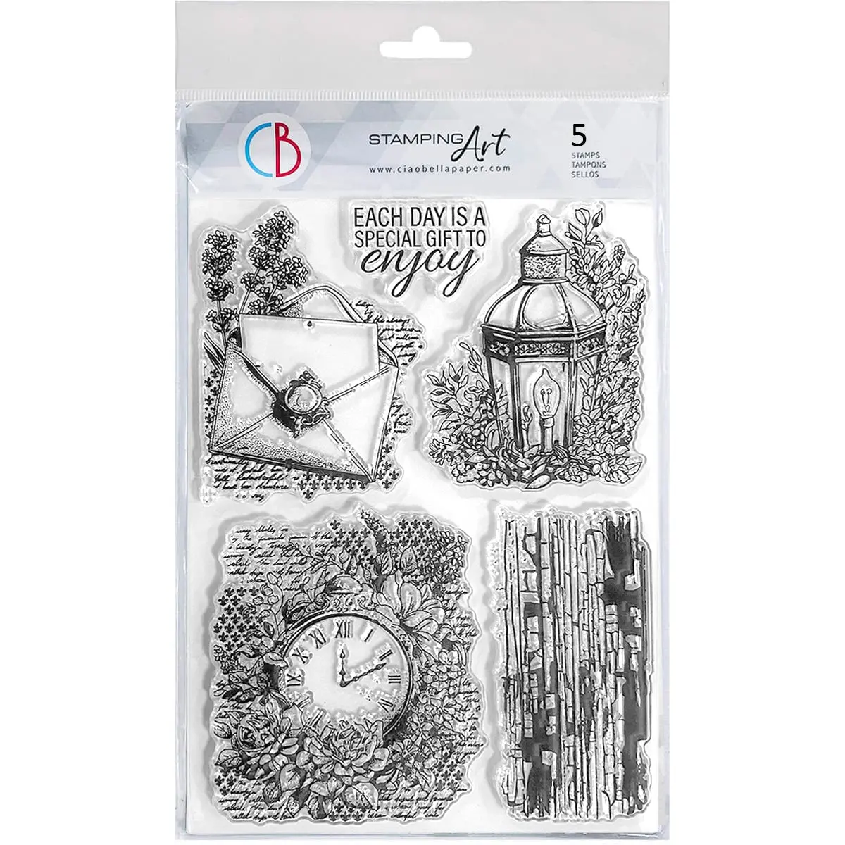 Clear Stamp Set 6"X8" Lavender Whispers 1