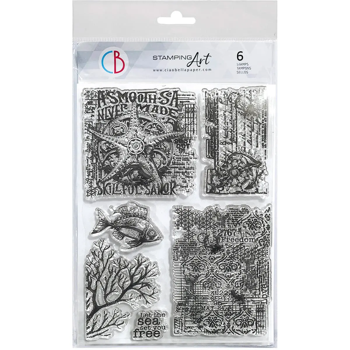 Clear Stamp Set 6"X8" Submersible Secrets 1