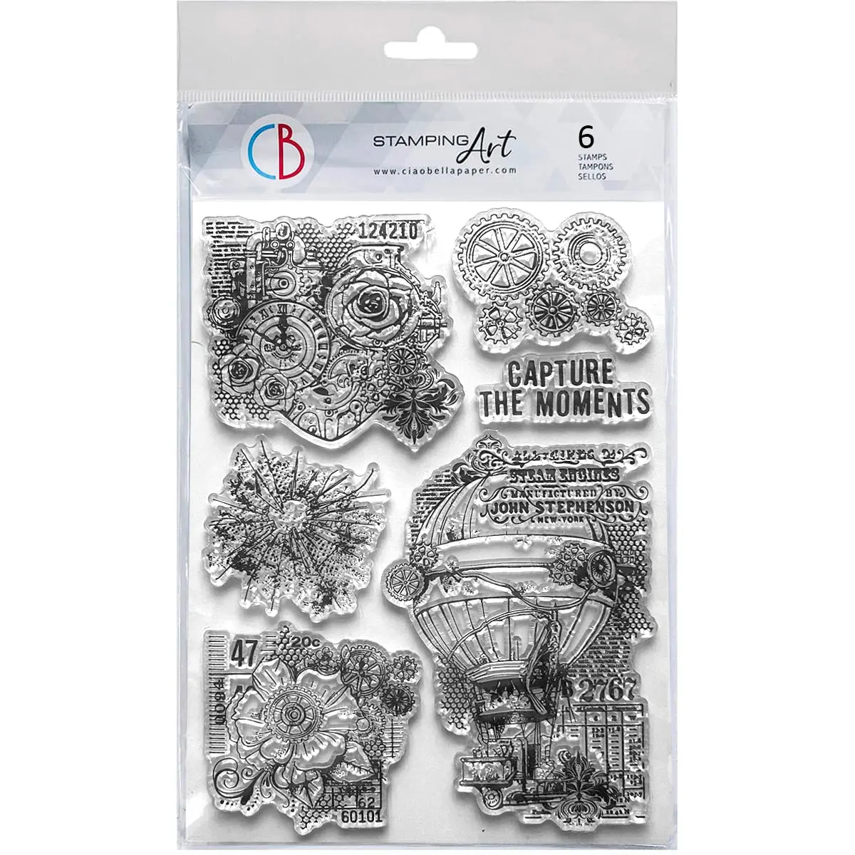 Clear Stamp Set 6X8" Gears Of Imagination 1