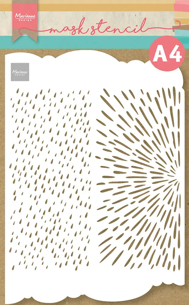 Marianne Design Mask Stencil - A4 - Slimline Rain & Sunshine 1