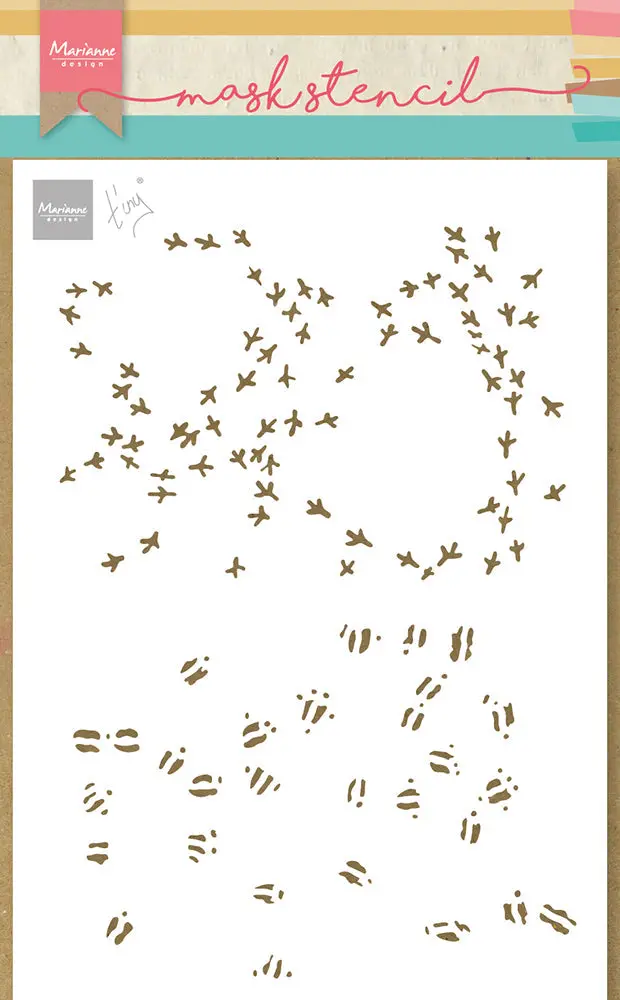 Marianne Design Mask Stencil - Tiny's Bird & Deer Prints 1