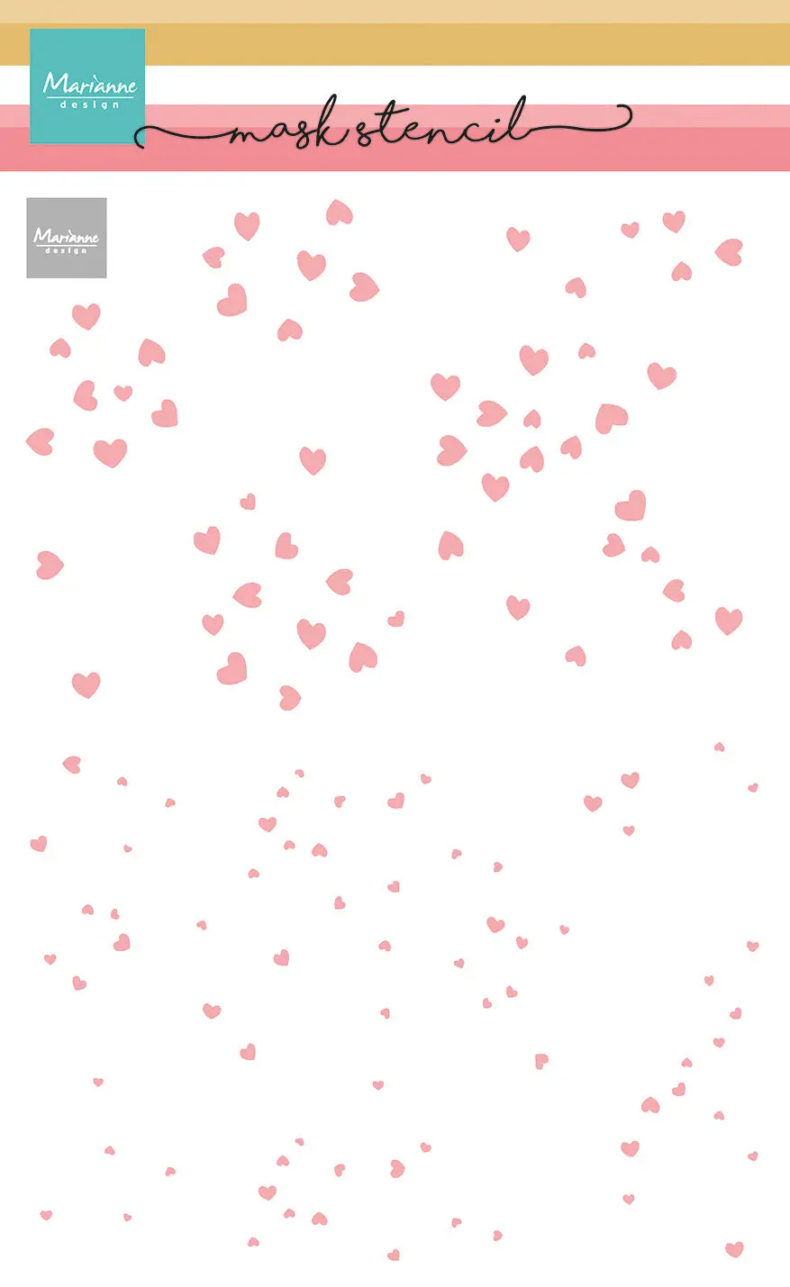 Marianne Design Mask Stencil - 2 Layer Hearts 1