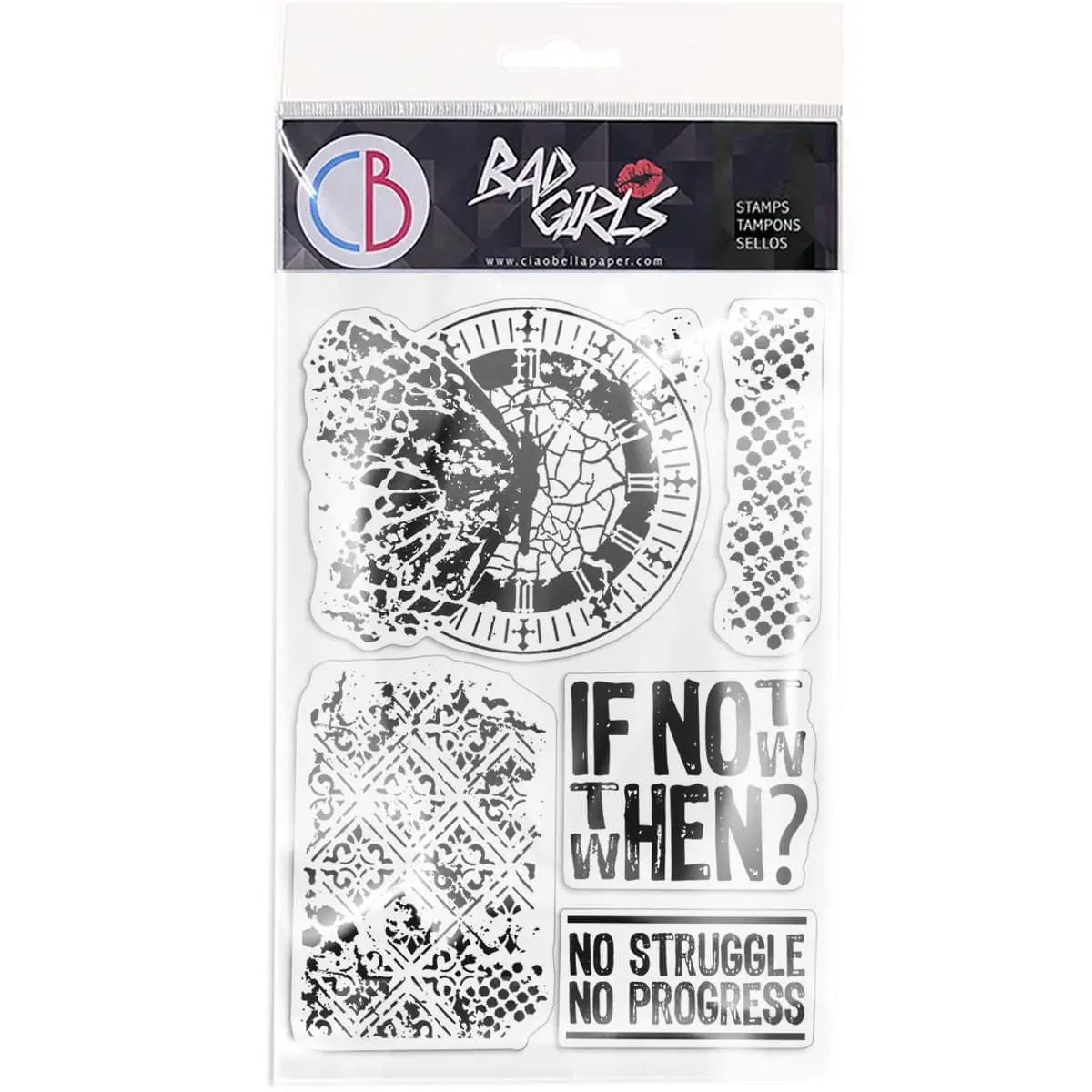 Ciao Bella Clear Stamp Set 4"X6" If Not Now When 1
