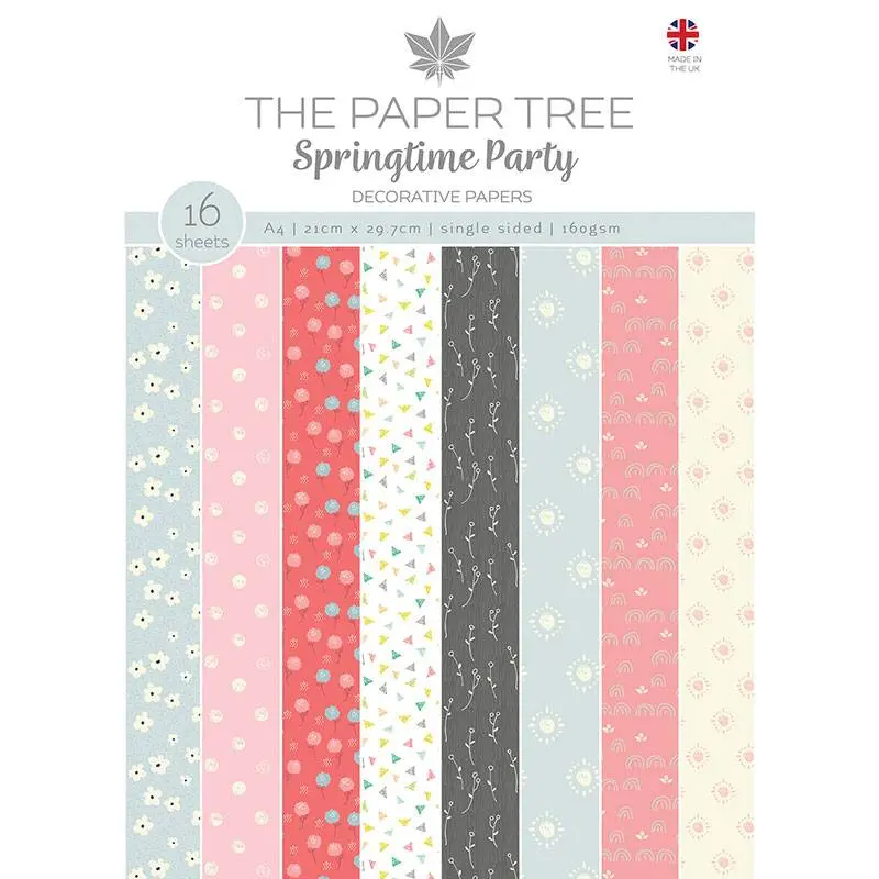 The Paper Tree Springtime Party A4 Backing Papers 1