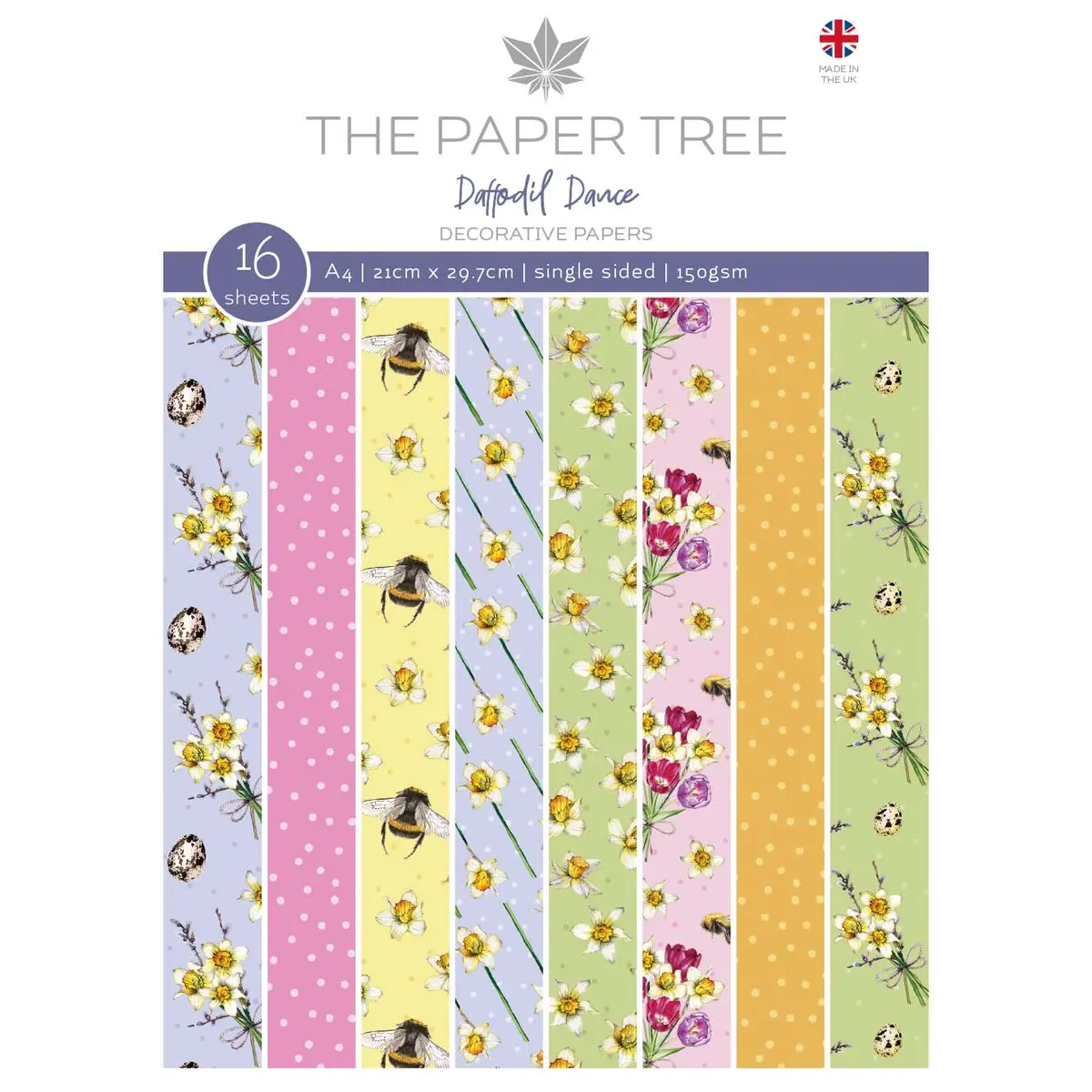 The Paper Tree Daffodil Dance A4 Backing Papers 1