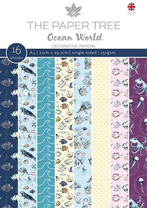 The Paper Tree Ocean World A4 Backing Papers 1