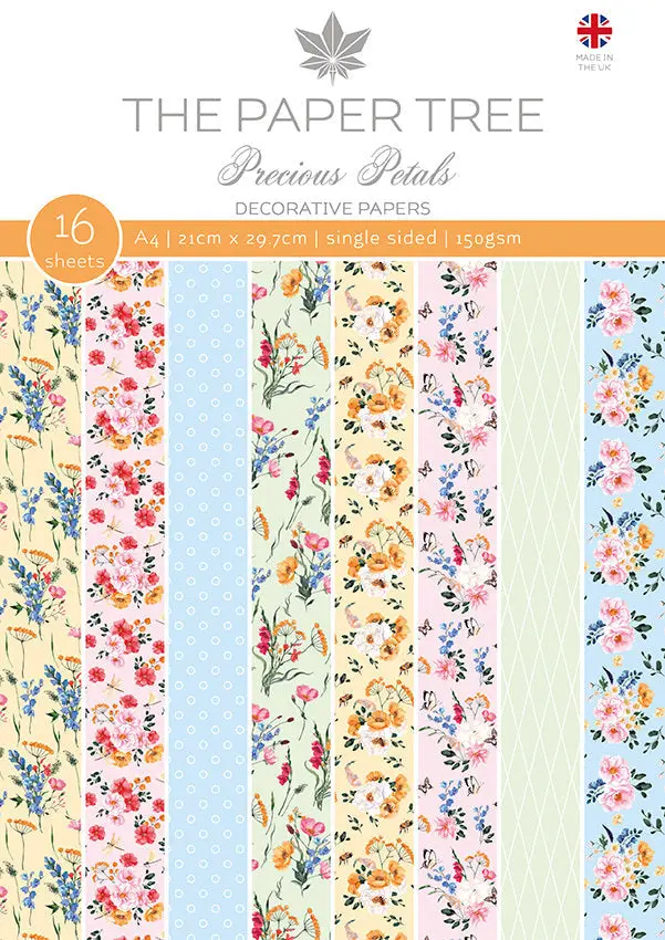 The Paper Tree Precious Petals A4 Backing Papers 1