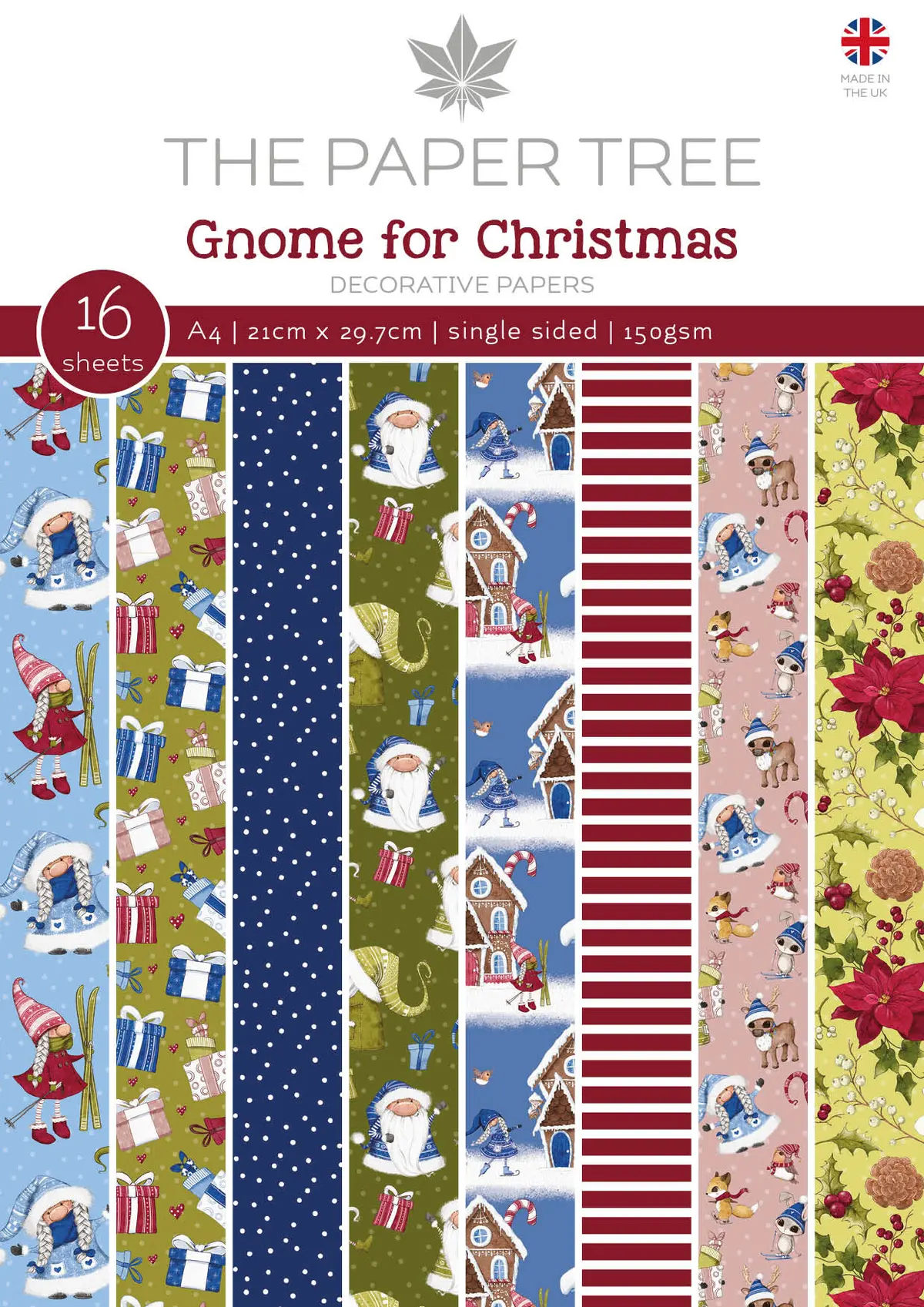 The Paper Tree Gnome For Christmas A4 Backing Papers 1