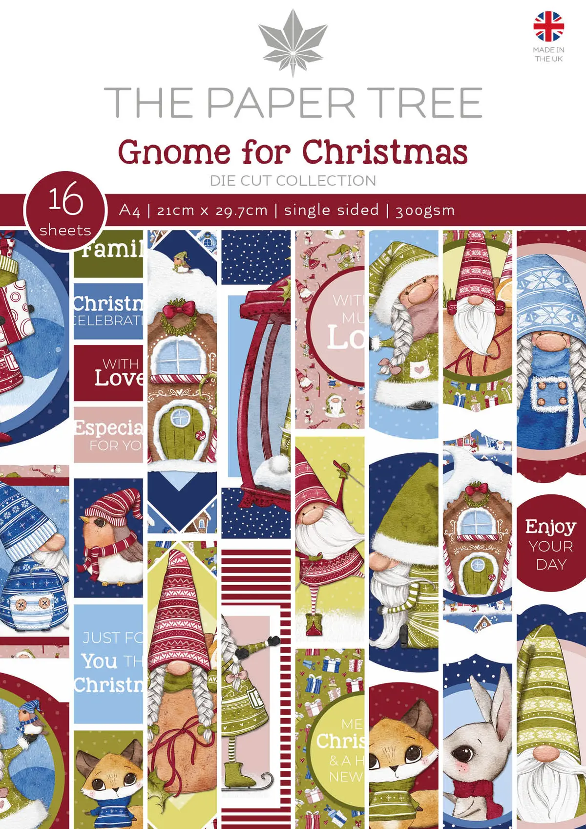 The Paper Tree Gnome For Christmas A4 Die Cut Sheets 1