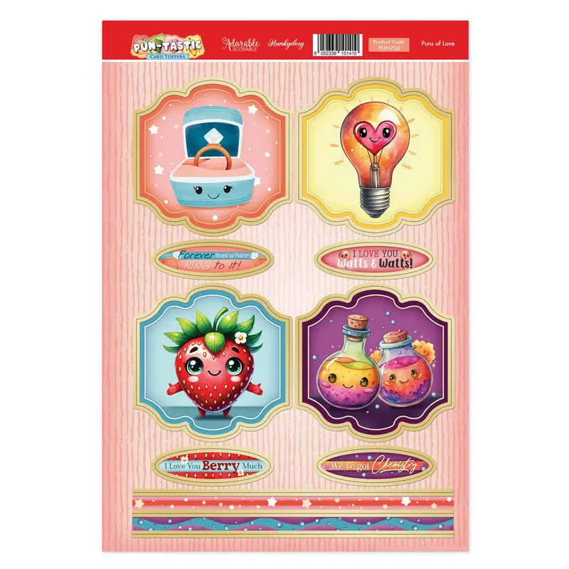 Pun-Tastic Topper Sheet - Puns Of Love 1
