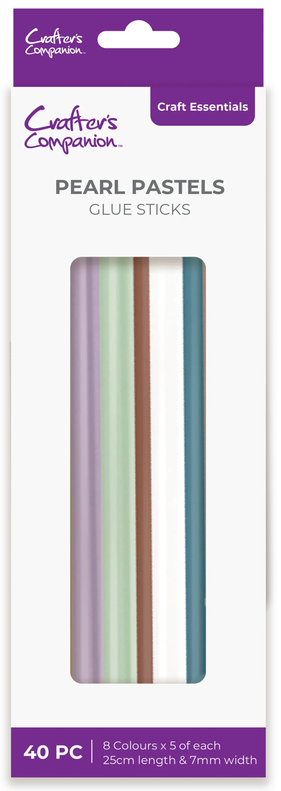 Crafter's Companion Glue Stick - Pearl Pastels - 40Pc 1
