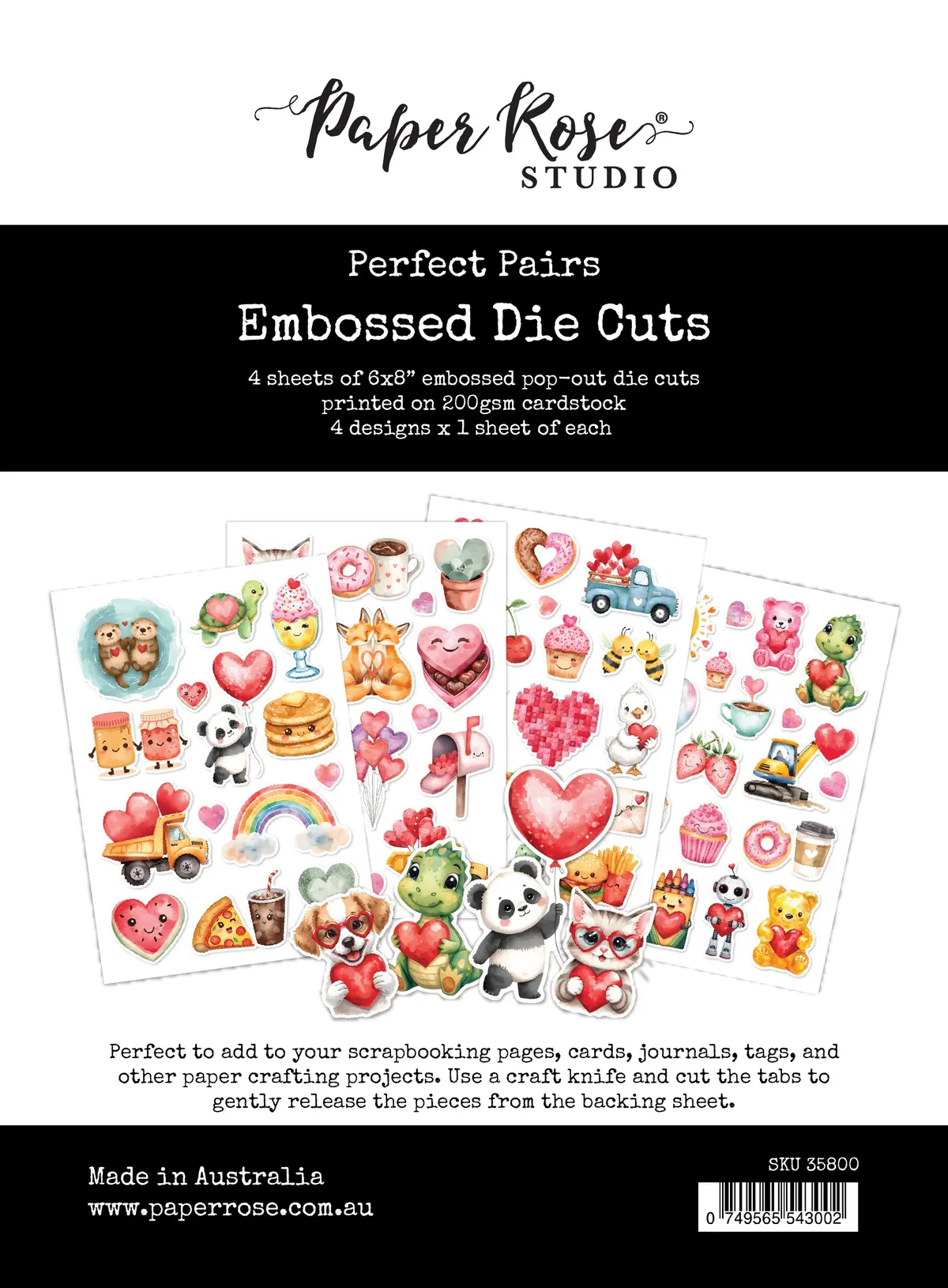 Perfect Pairs 6X8 Embossed Die Cuts 35800 1