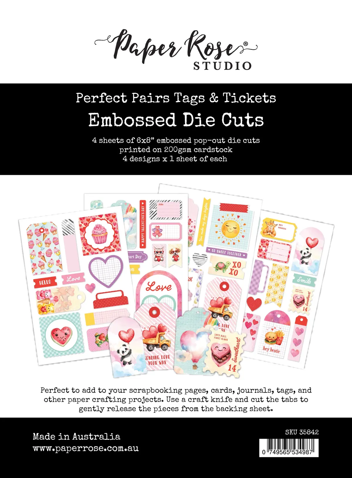 Perfect Pairs 6X8" Tags & Tickets Embossed Die Cuts 35842 1
