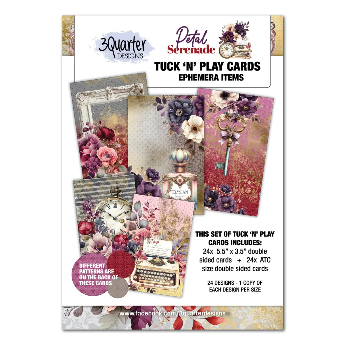 3Quarter Designs Petal Serenade - Tuck N Play Cards 1