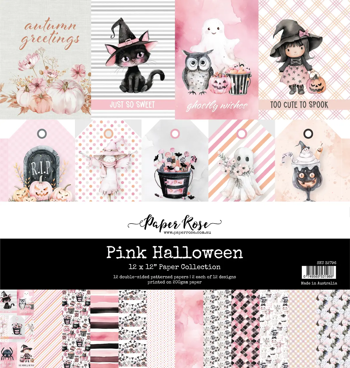 Pink Halloween 12X12 Paper Collection 32796 1
