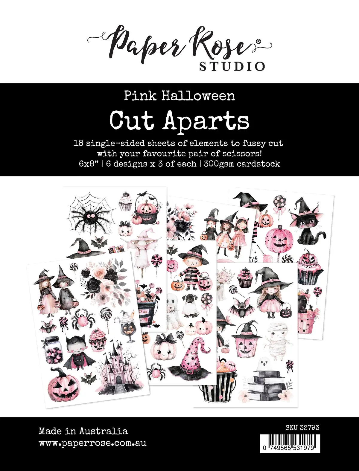 Pink Halloween Cut Aparts Paper Pack 32793 1