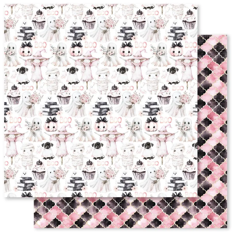 Pink Halloween F 12X12 Paper (12Pc Bulk Pack) 32814 1