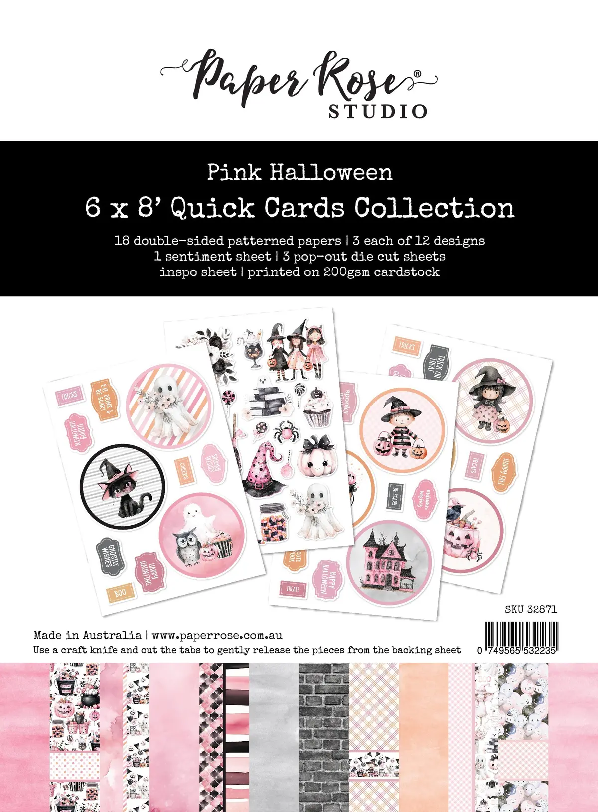 Pink Halloween 6X8" Quick Cards Collection 32871 1