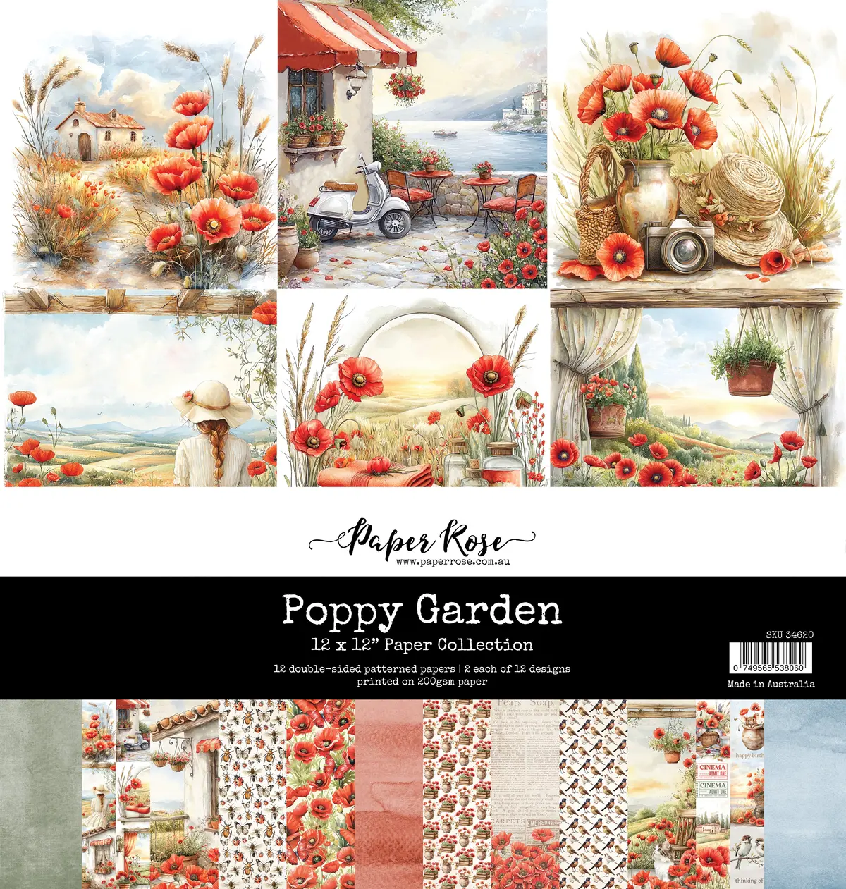 Poppy Garden 12X12 Paper Collection 34620 1