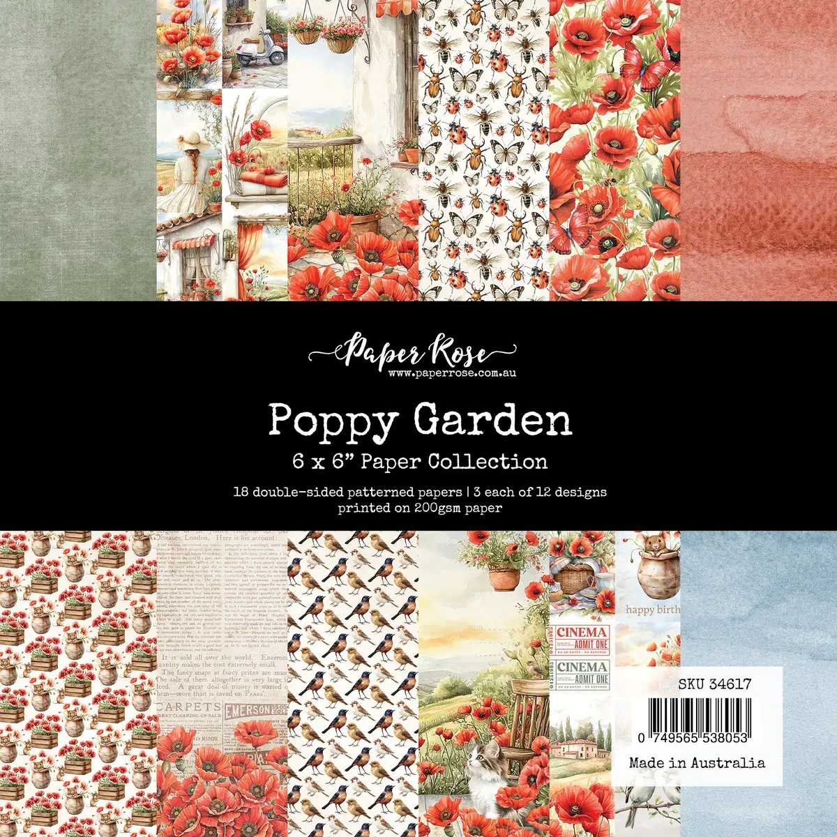 Poppy Garden 6X6 Paper Collection 34617 1