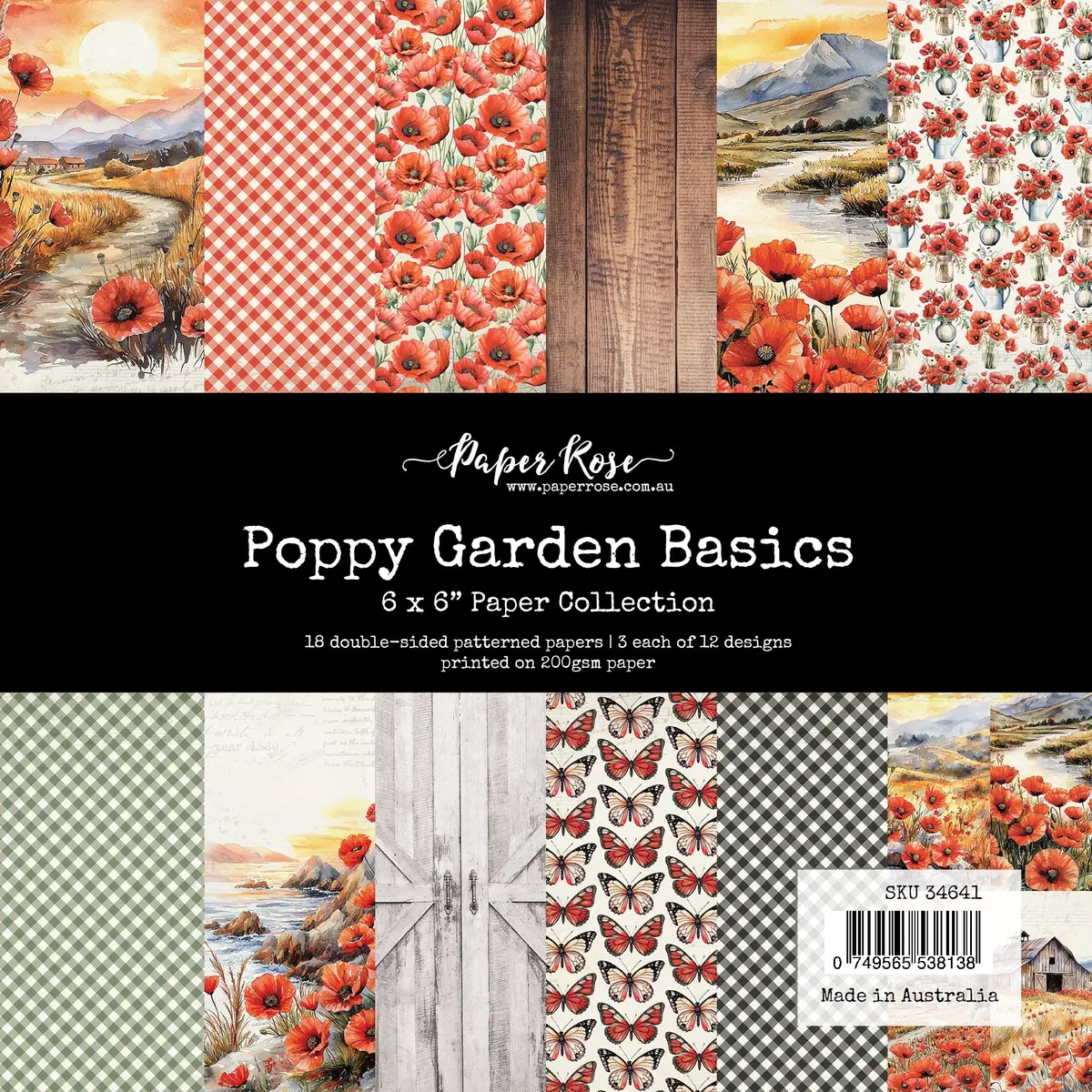 Poppy Garden Basics 6X6 Paper Collection 34641 1