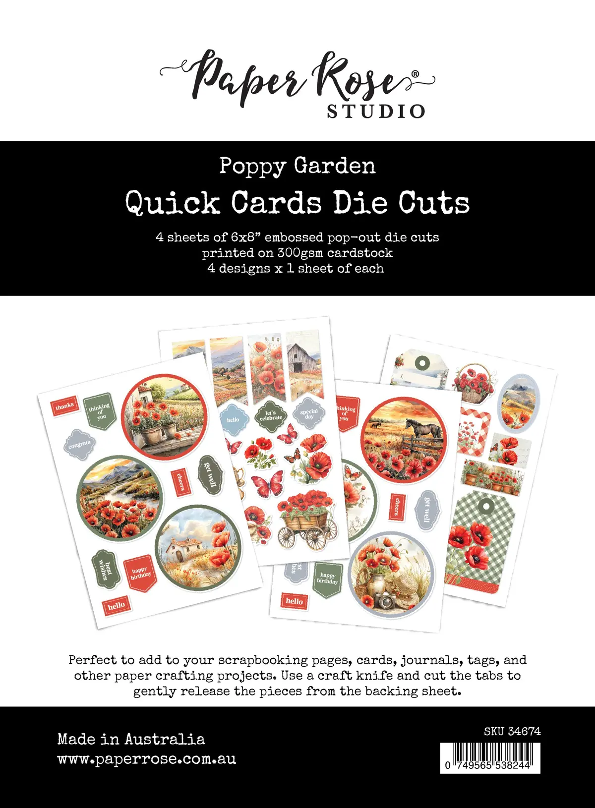 Poppy Garden Quick Card Die Cuts 34674 1