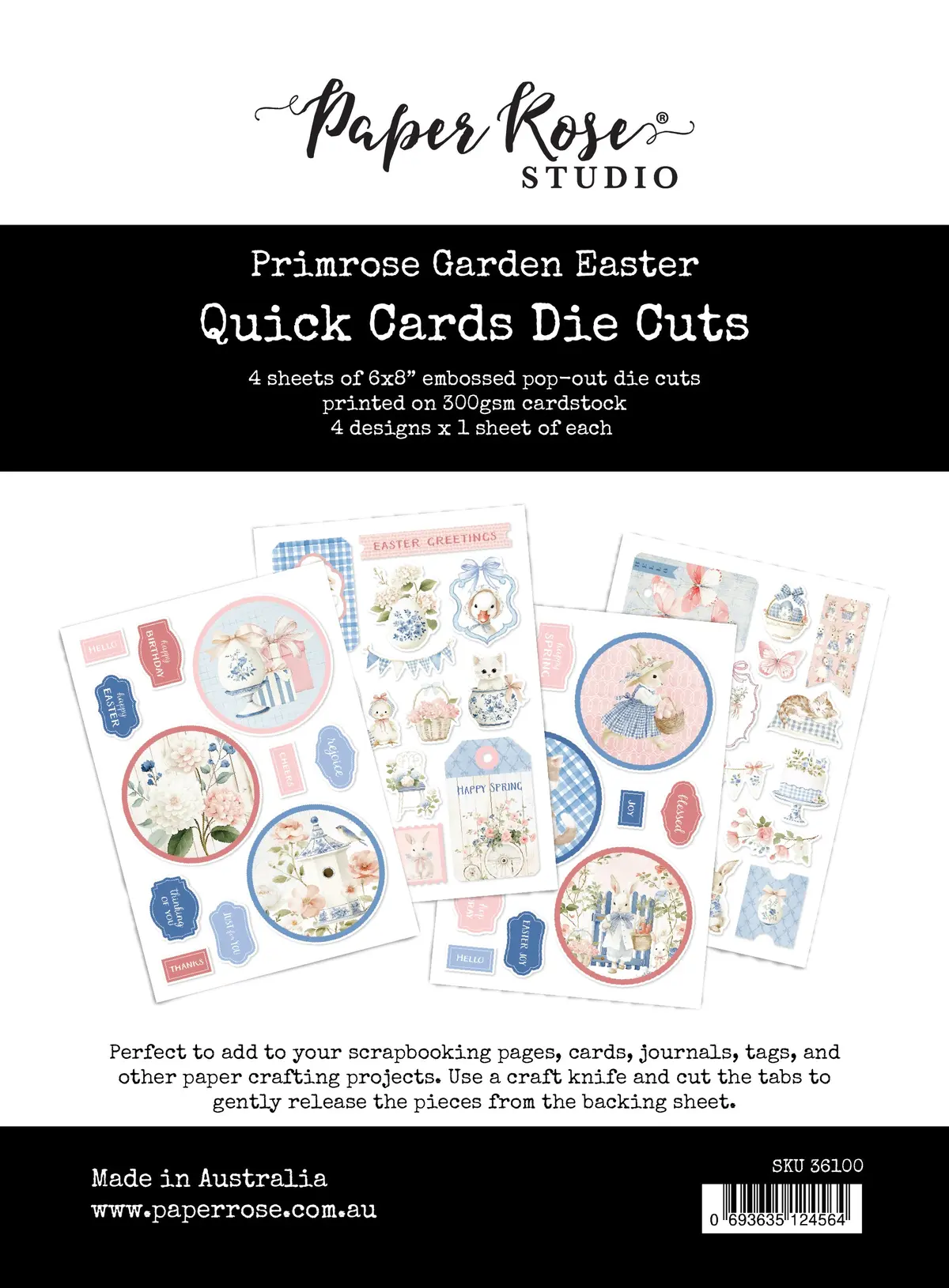 Primrose Garden Easter 6X8" Quick Cards Die Cuts 36100 1