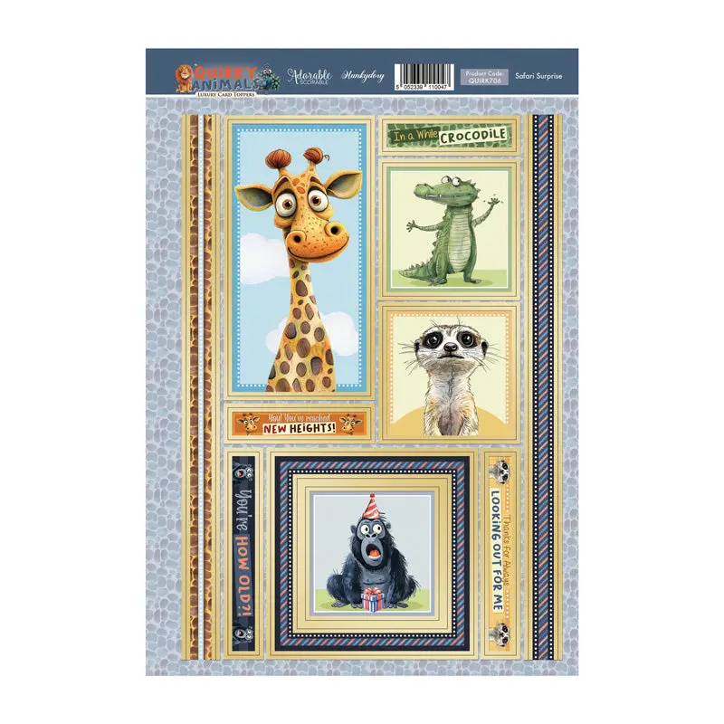 Safari Surprise Luxury Card Topper Sheet 1