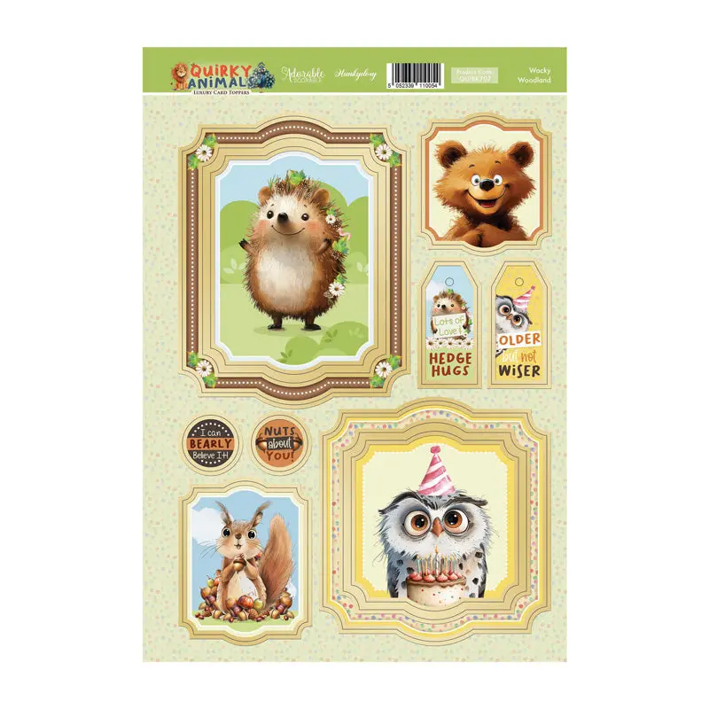Wacky Woodland Luxury Card Topper Sheet 1