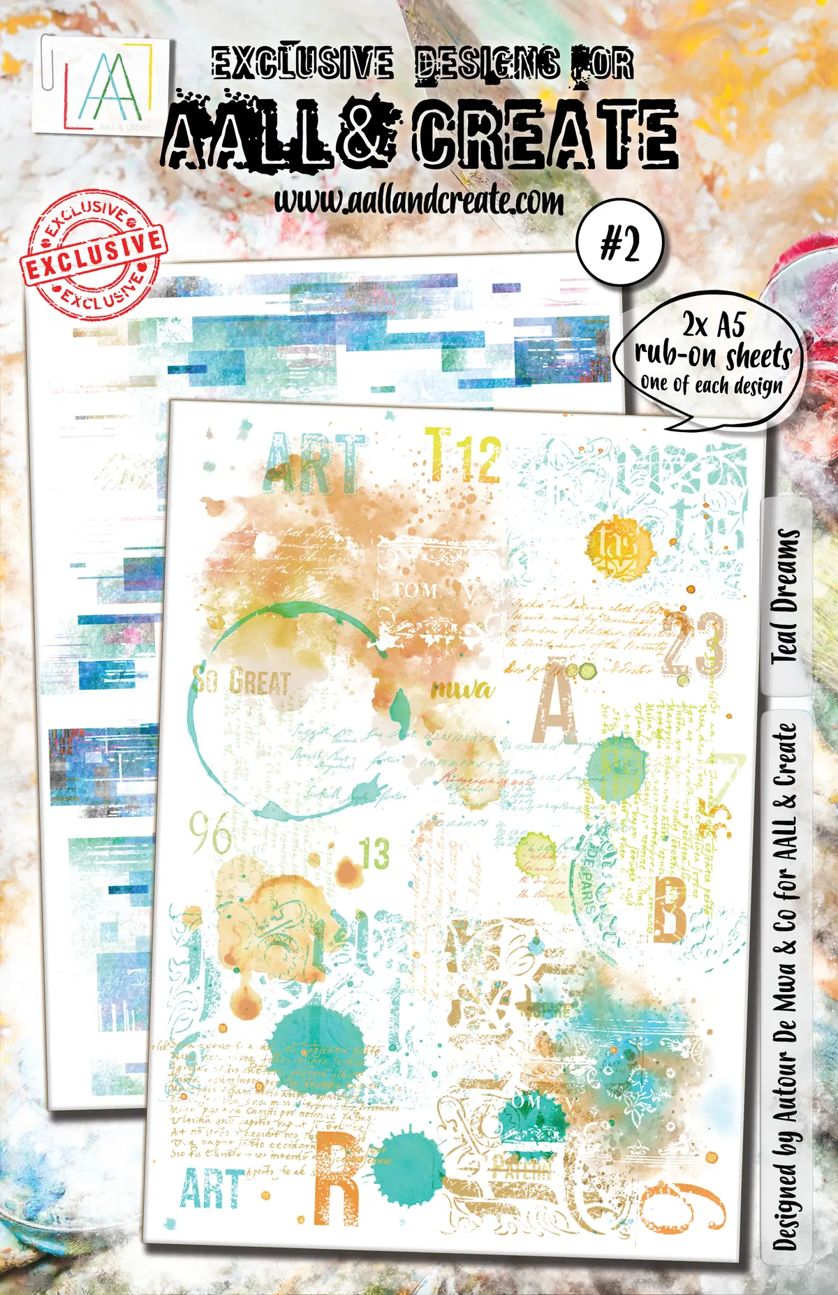 Aall And Create Rub-Ons - Teal Dreams 1