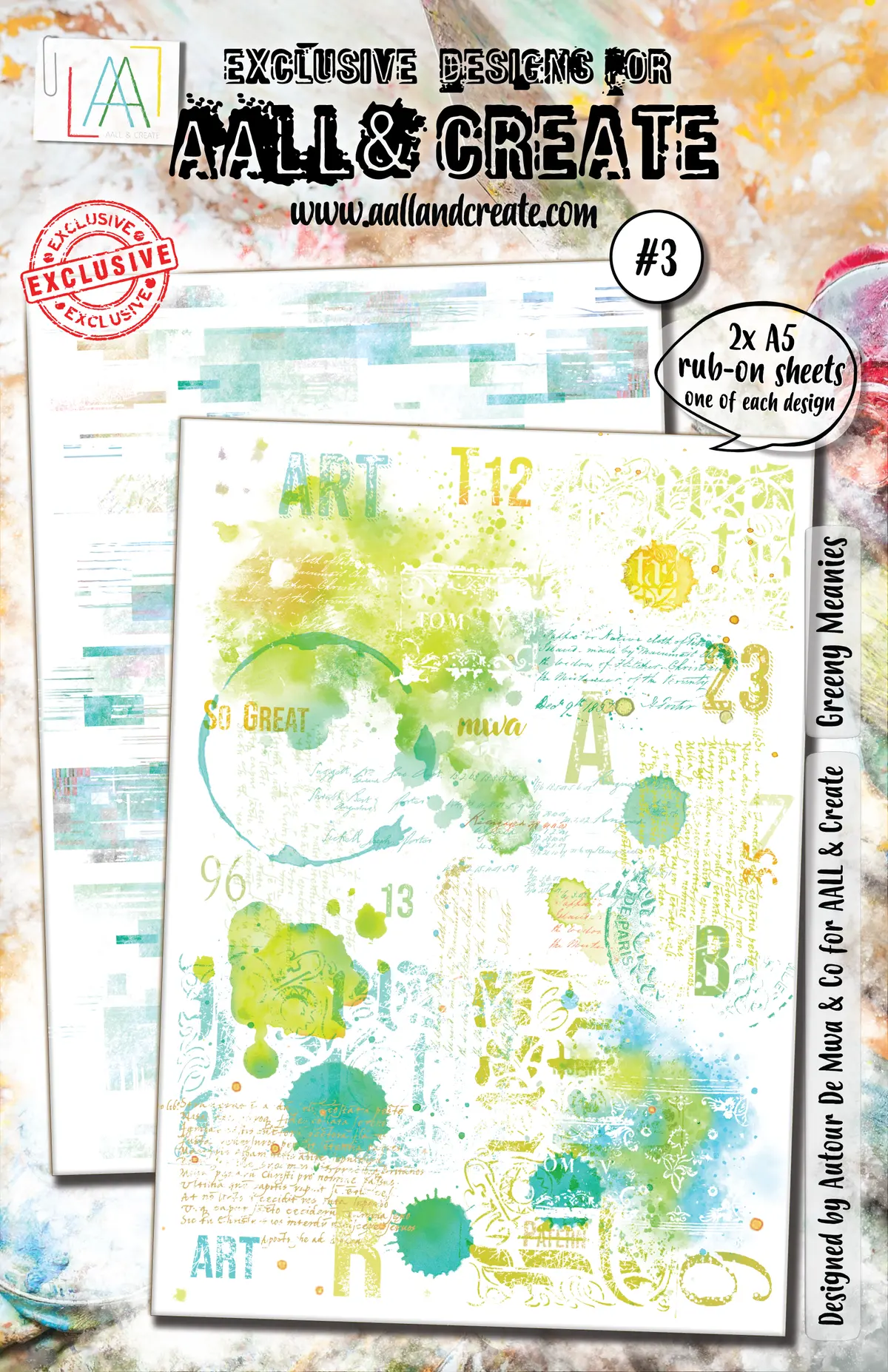 Aall And Create Rub-Ons - Greeny Meanies 1
