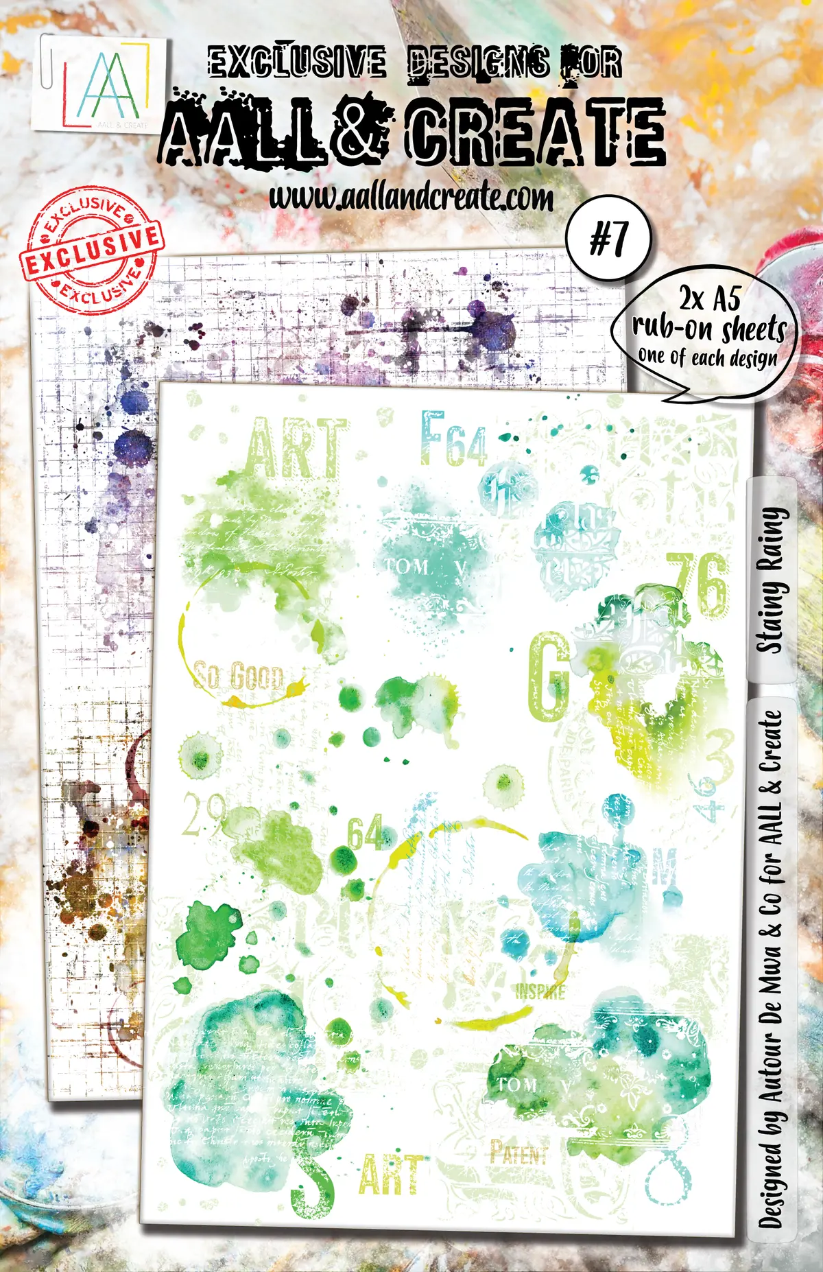 Aall And Create Rub-Ons - Stainy Rainy 1