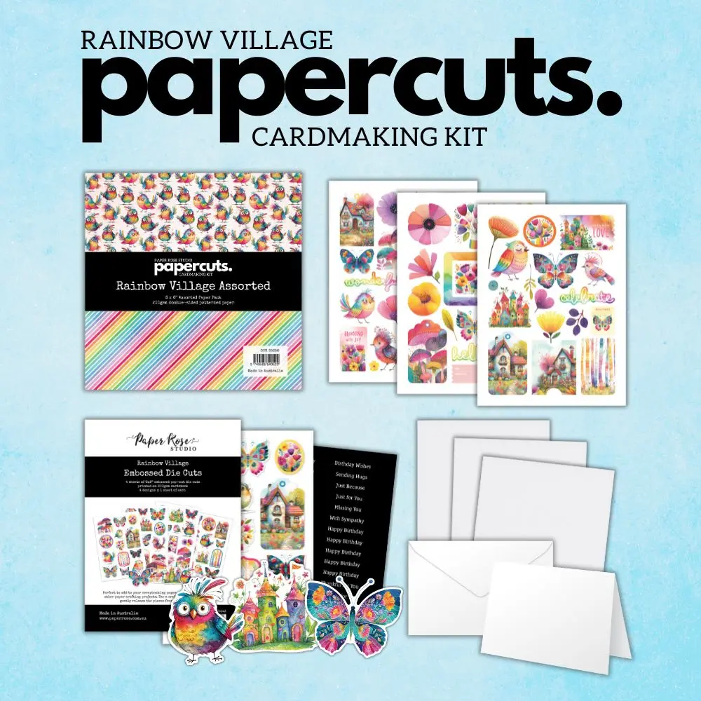Rainbow Village Papercuts Cardmaking Kit 35358 1