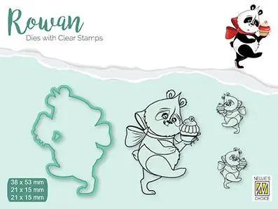 Rowan Dies With Clear Stamps Christmas Panda 1