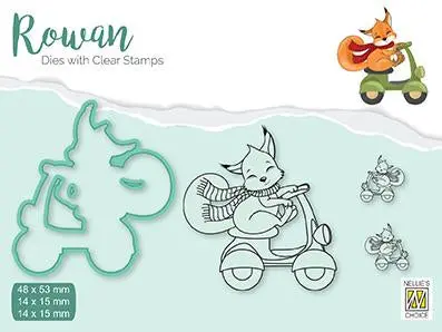 Rowan Dies With Clear Stamps Christmas Fox 1