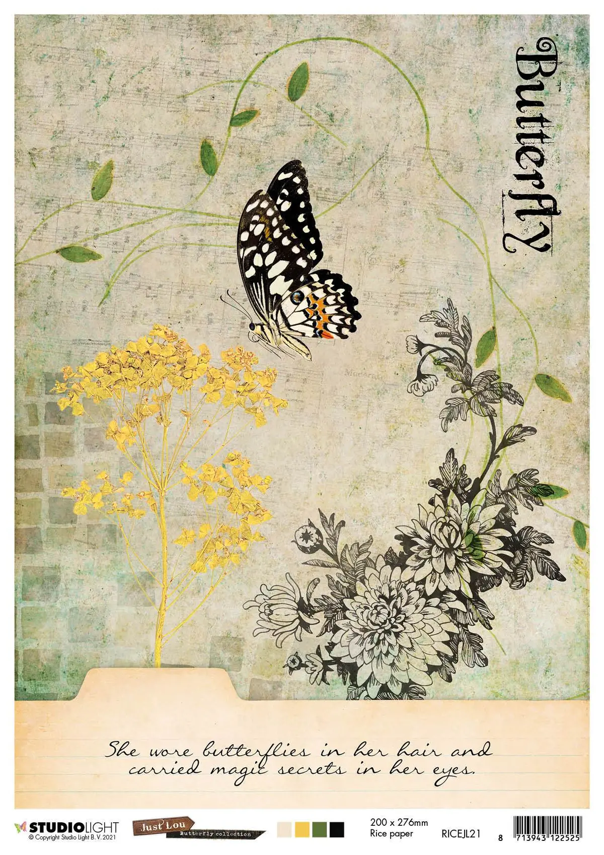 Just Lou Rice Paper Butterfly Collection 210X297mm Nr.21 1