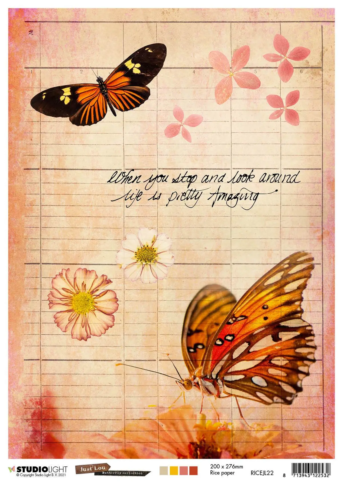 Just Lou Rice Paper Butterfly Collection 210X297mm Nr.22 1