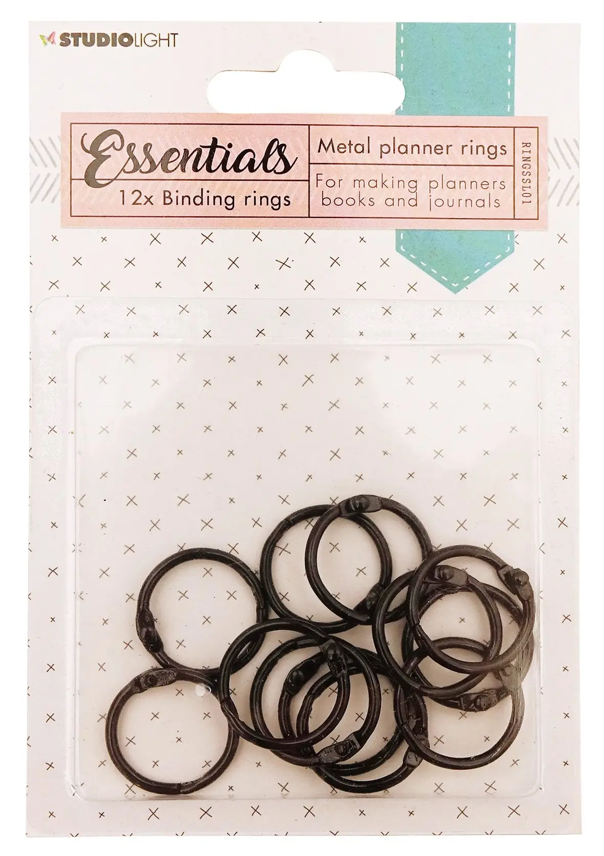 Binding Rings Black Planner Essentials 23Mm 12 Pc Nr.1 1
